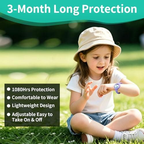 4Packs Natural Mosquito Repellent Bracelet, 1080H Long Lasting Protection Anti-Mosquito Bands, Adjustable Wristbands with Essential Oil Refills for Kids & Teens, Waterproof, Silicone, 4 Colour — view 6
