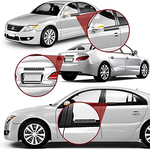 Grevosea 3D Car Limited Edition Logo Stickers Silver Metal Car Stickers Emblem Badge Car for Auto Moto Motorcycle Windows Door PC Tablet Laptop Accessories Tuning Gift — view 5