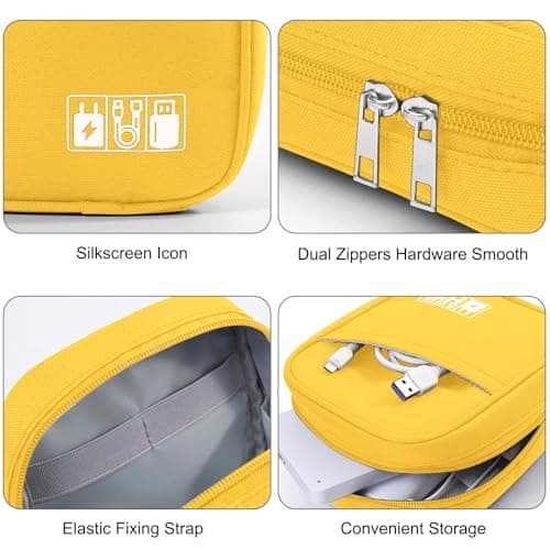 JINSI Small Cable Organiser Bag Travel Electronics Pouch — view 4