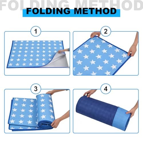 Single Camping Mat 90x200cm, Insulated Sleeping Pad & Waterproof Picnic Blanket |Lightweight Folding Festival Groundsheet & Damp-Proof Tent Carpet for Solo Hiking, Dormitory — view 4