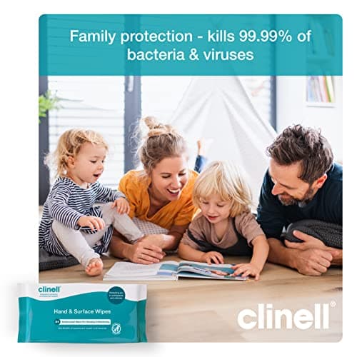 Clinell Antimicrobial Hand Wipes for Cleaning & Disinfecting - Sanitising Wipes, Ideal for Travel - Dermatologically Tested, Kills 99.99% of Bacteria & Viruses - 84 Wipes — view 4