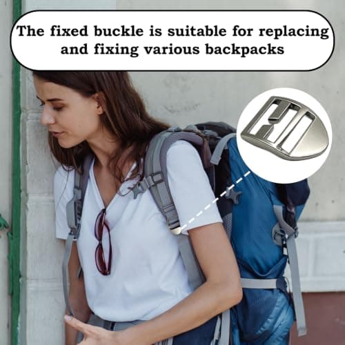 4PCS Metal Ladder Lock Buckles,25mm Inner Diameter Backpack Buckle（Black） — view 4