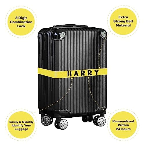 Lockable Personalised Luggage Strap for Suitcases Travel Belt Tag 3 — view 3