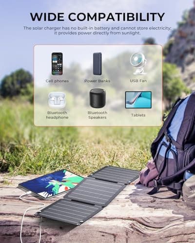 BigBlue Ultra-Light 21W Portable Solar Charger with USB-A/-C (5V/4.2A Toal) — view 4