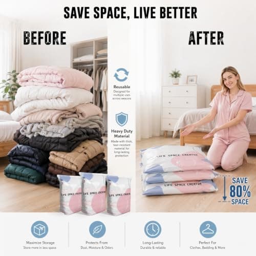 3Pcs No Pump 3D Vacuum Storage Bags, Press and Seal Compression Bags (BB) — view 4