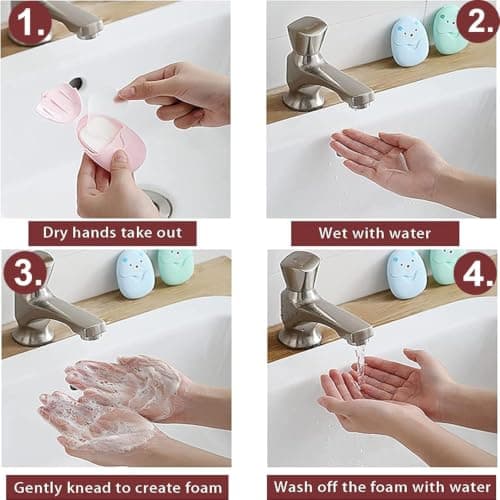 300 Mini Travel Soap Sheets in Box - Holiday Must Haves & Camping Gadgets, Travel Essentials as Festival Gadget, Soap Sheets for Travel, Small & Handy, Ideal for Beach, Plane & Outdoor Use — view 6