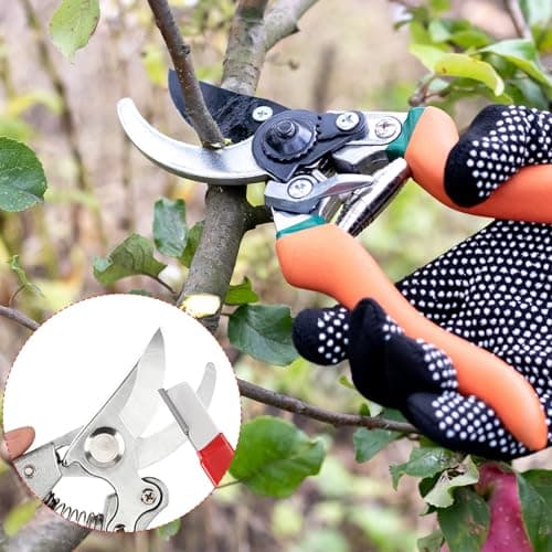 6 Pack Garden Tool Sharpener, Pocket Sized Blade Pruning Shears Blade Sharpeners, Mini Portable Quick Edge Sharpening Multipurpose Usage Knife Sharpener for Pruning Shears Hedge Scissors (Red+Black) — view 6