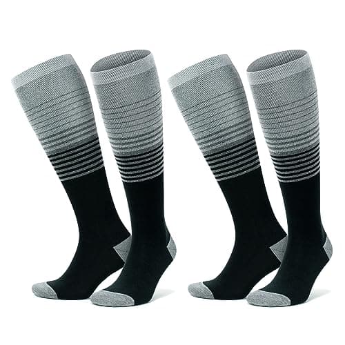 GoWith 2 Pairs Compression Socks 15-20 mmHg, Viscose Made from Bamboo