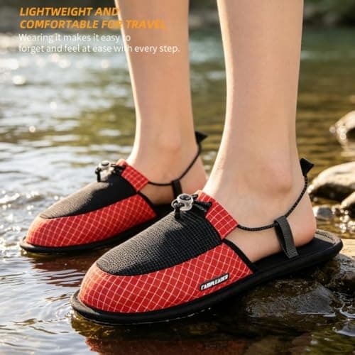Ultralight Foldable Slippers Quick Dry for Camping Travel(khaki M) — view 2