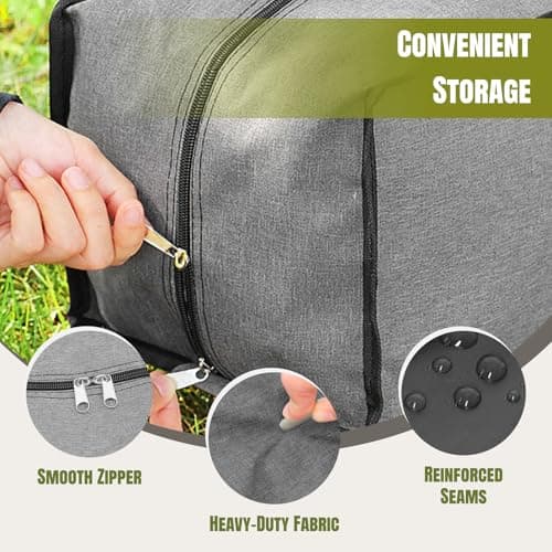 F Fityle Canopy Pole Bag Tripod Carrier Portable Heavy Duty Duffle Bag Tent Storage Pouch Waterproof Tent Pole Bags Replacement Rod Bags for Camping Travel Home Outdoor Activities,120 * 15cm — view 3