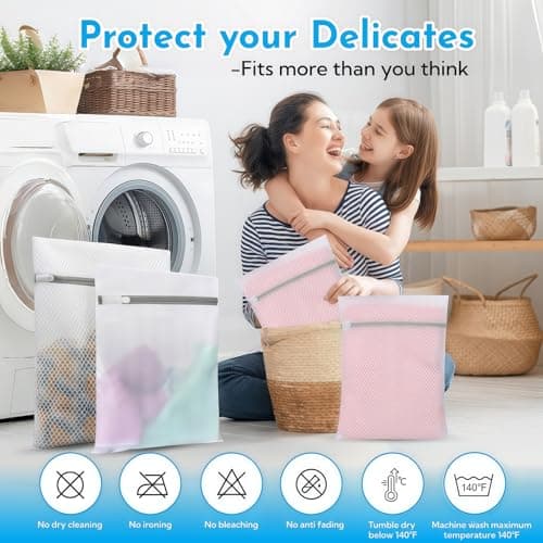 6 Pack Mesh Laundry Bags,Reusable Large Laundry Bags for Washing Machine — view 2