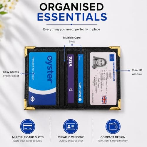 Lizzy PU Leather Travel Wallet | Unisex Credit Card & ID Card Holder - Bus & Rail Pass, Bank Oyster Pocket Case (Polka Dot Royal Blue) — view 3