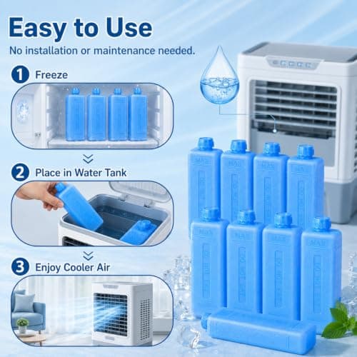 MAGICLULU 10 Pack Reusable Ice Packs, Mini Cooler Bricks — view 6