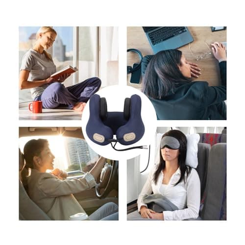 Bewinner Travel Pillow, Memory Foam Neck Pillow with Bluetooth Noise Canceling Headset, 360º Support Plane Pillow for Head Support, Traveling Music Pillows for Home Flight Car — view 4