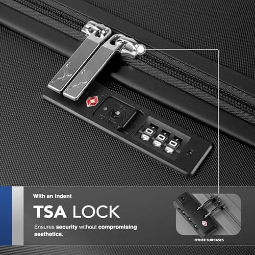 LUGG 28 Inch Vacay Suitcase, ABS Luggage with TSA Indent Lock, Aluminium Trolley Handle, 360° Spinner Wheels, Water-Resistant & Durable Material, Airline Compatible (75 x 30 x 49cm), 1 Year Warranty — view 4