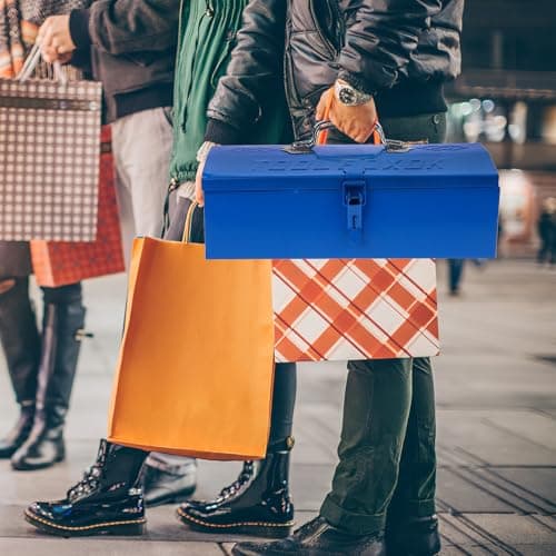Blue Iron Tool Box with Lockable Design for Easy Transport — view 5