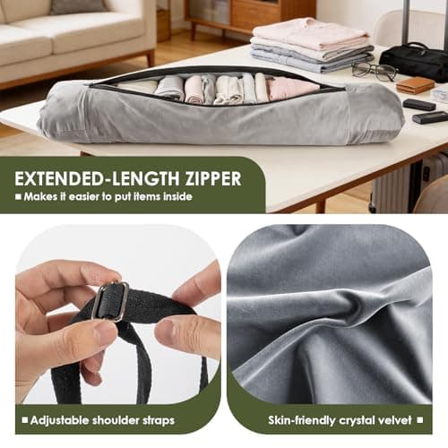 IONEKIUK Neck Pillow For Travel Stuffable Travel Pillow — view 4