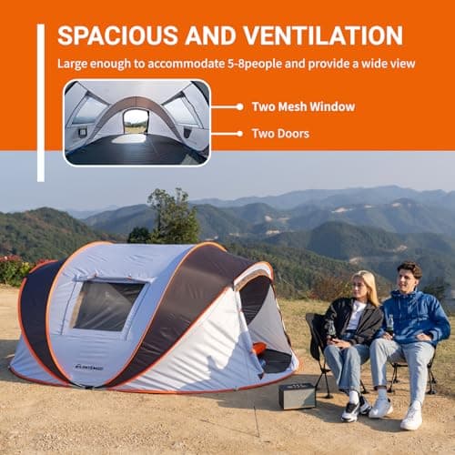 EchoSmile 2/4/6 Person Easy Pop Up Tent, Instant Family Tents for Camping — view 6
