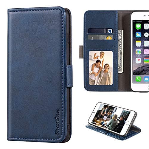 Shantime Faux Leather Case for ZTE Telstra 5G Hotspot 2 - Blue