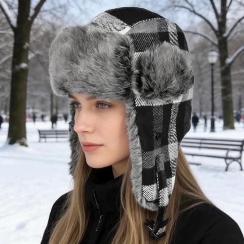 Winter Trapper Hat Plug-in Plush 3-Temperature-Setting Protection — view 3