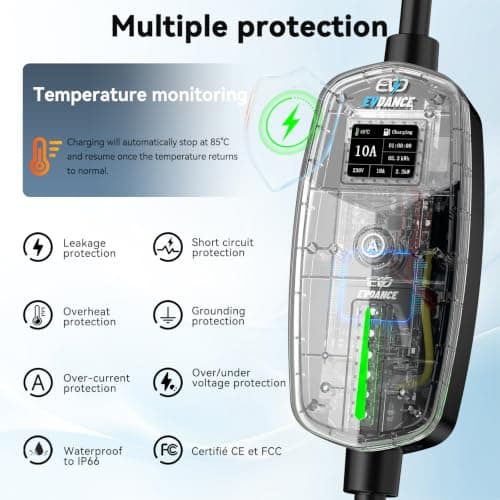EVDANCE Ev Charger 3 Pin Plug for EV & PHEV — view 2