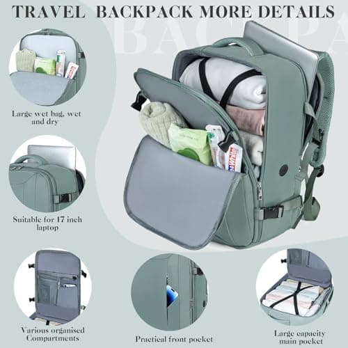 Hayayu Easyjet Cabin Bag 45x36x20 Underseat Cabin Bag Travel Backpack — view 4