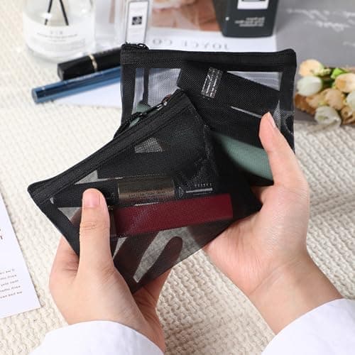 7 Pcs Small Make up Bag Set, 13cm x 10cm, Seven Colors — view 5