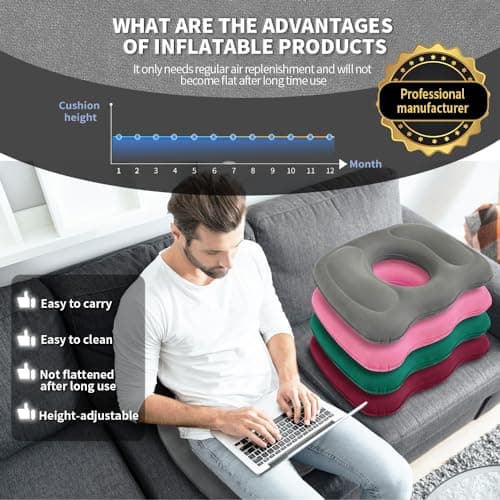 Hantaiwan Doughnut cushion,inflatable donut pillow,coccyx cushion, — view 5