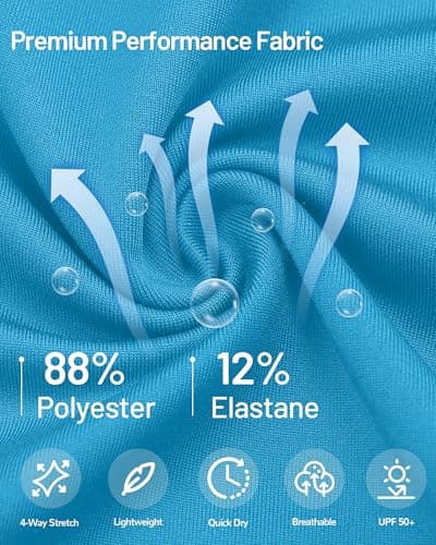 Runhit Kids Base Layer Long Sleeve Compression Shirt, Lightweight Moisture Wicking Thermal Top for Football Rugby Soccer and Gym for Boys, Sky Blue 9-10 Years — view 4