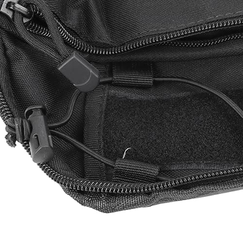 LIYJTK Men Waist Bag Oxford Cloth Waistpack Portable Chest Pouch Hip Pack for Travel Hiking Running Outdoor Sports Black Adventure Mountaineering — view 2