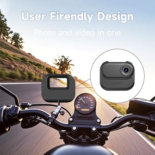 LX-VIECKDUN Mini Action Camera Thumb Camera 720P HD Tiny Portable Vlogging Camera Mount Anywhere Life Waterproof 140 Min Battery Life AI Editing For Vlogging Outdoor Travel Skiing and Riding — view 5