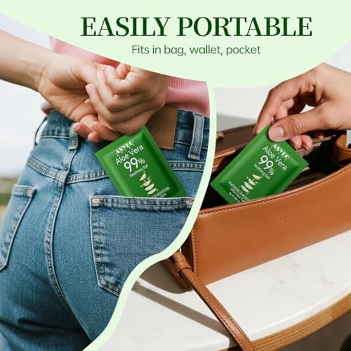 ASYBO 30 Pack Natural Aloe Vera Gel -99% Pure Moisturizing Aloe Vera, Soothing and Hydrating, Sunburn and Scar Repair, Portable Travel Size, After Sun Care for Face Body Hair — view 4