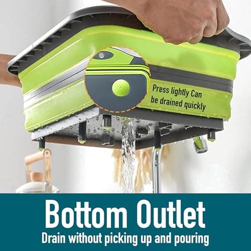 Collapsible Cutting Board with Drain for Camping Picnic BBQ Collapsible Sink Tub Dish Wash Basin Portable Dish Tub Foldable Dishpan for Home Kitchen — view 6