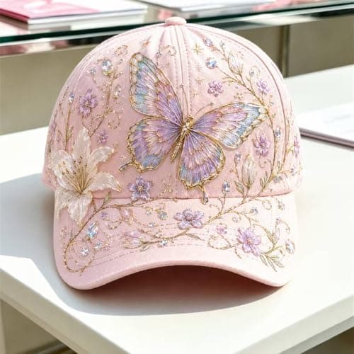 Light Violet Garden Morning Baseball Cap, Garden Morning Botanical Dad Hat, Adjustable Lightweight Hummingbird Hats Stylish for Travel Camping Walking Gift for Close People — view 2