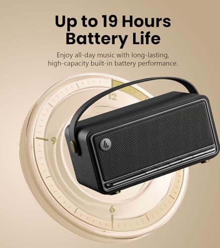Edifier MP330 Portable Bluetooth Speaker with Hi-Res Audio 40W, Retro Black — view 6