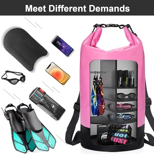 Blackace arteesol Waterproof Dry Bag 5L 10L 20L 30L Waterproof Bag with Long Adjustable Handle for Kayaking Boat Excursion Canoe/Fishing/Rafting/Swimming/Snowboarding — view 5