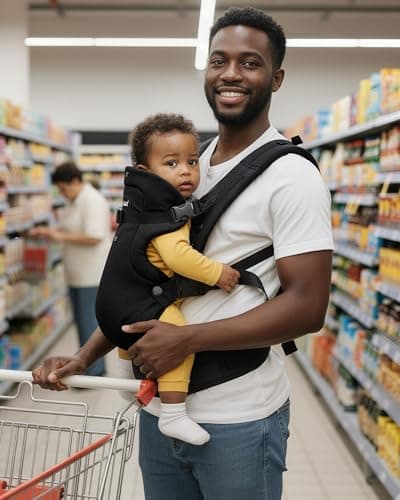 4-in-1 Cotton Blend Baby Carrier 0-36 Months (3.6-14.5 kg), Black — view 6