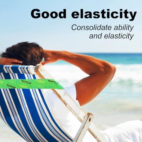 Solihigh 5Pcs Towel Bands for Sun Loungers, 40x5cm Elastic beach towel bands, Non-Slip Chair Towel Holders for Pool, Sunbed Straps Accessories for Summer Beach(5 Styles) — view 5