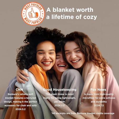 Bedsure Fleece Throw Blanket for Bed - Flannel, Silver Grey, 150x200 cm (Pack of 2) — view 2