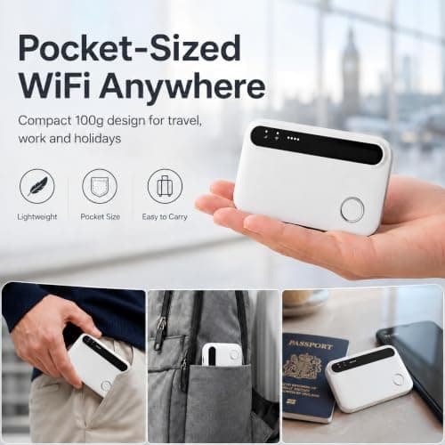 4G/5G Router with SIM Card Slot, Portable Mobile WiFi 6 Travel Router — view 4