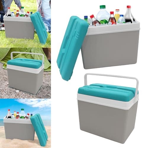Daniel James Large Cool Box - 15L, 24L or 35L Insulated Cooler Box with Carry Handle & Lid for Ice Cold Food & Drink - Lightweight & Durable for Camping, Picnic & Travel (Grey, 35-Litre) — view 4