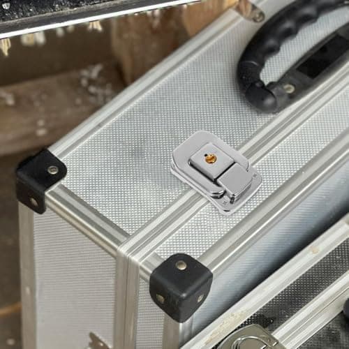 Small Toggle Latch Suitcase Lock Hasp with Keyed Metal Buckle — view 6