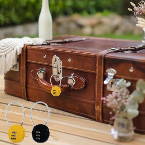 XUIIOSOOKP 2 Pcs Small Padlock Combination Lock 3 Digit Resettable Keyless — view 5
