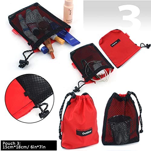Drawstring Bags/Pouch/Ditty/Mesh-Stuff-Sack for Camping/Travel Cord/Bag - Storage 5-in-1 Travel Use Nylon 5 Pieces — view 4