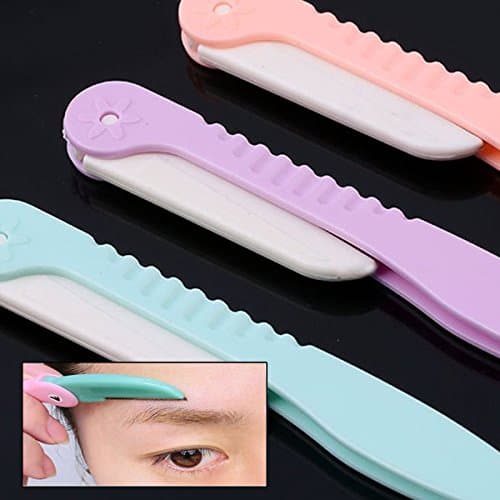 Glamza 2 Pack Eyebrow Brow Shaper Razor & Dermaplaning Safe Painless Portable Women's Shaver Trimmer Tool Grooming Kit — view 2