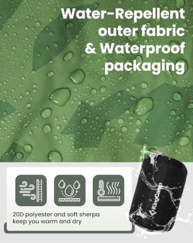 KingCamp Camping Blanket Soft Sherpa Fleece,Camping Quilt,200×145cm — view 5