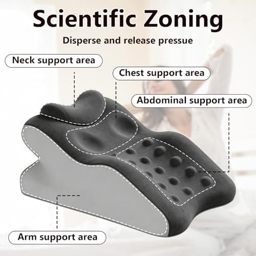 Cumnvulnt Sweet Spot Pillow for Couples, Wedge Pillow 27° Ergonomic Rebound Memory Foam Intimacy Pillow, Sweet Love Nest Spark Provides Waist and Neck Contoured Support — view 3