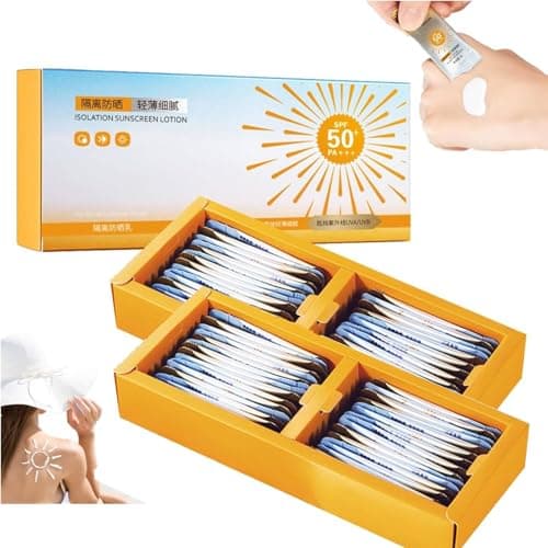 Mini Sunscreen Travel Size Spf 50+, 30Pc Ultra Light Uv Mini Sun Cream, Sun Protection In Travel Size Oil-Free Sun Protection for Sensitive Skin - 100% Vegan (60)