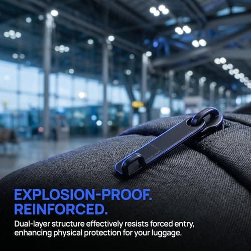 VERDANVERSE 5pcs Suitcase Zipper Replacement Kit Double Layer Nylon Pullers Featuring Lock Hole and Keyless Security for Airports and Road Trips — view 3