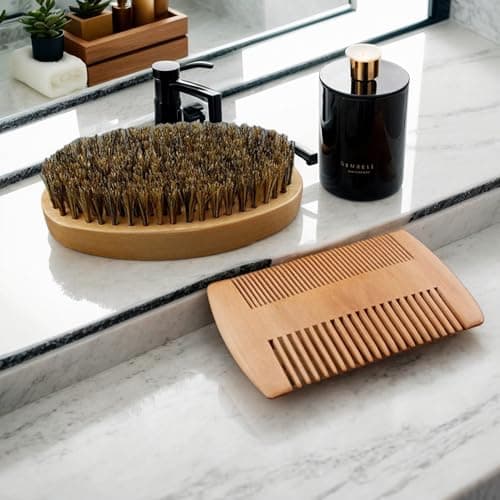 Beard Comb And Brush Set Styling Grooming Shaving Care — view 6